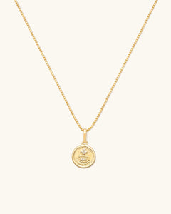 Leah Alexandra - Love Token Necklace Round - Gold