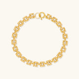 Leah Alexandra - Panther Chain Bracelet – Gold 6.5" -