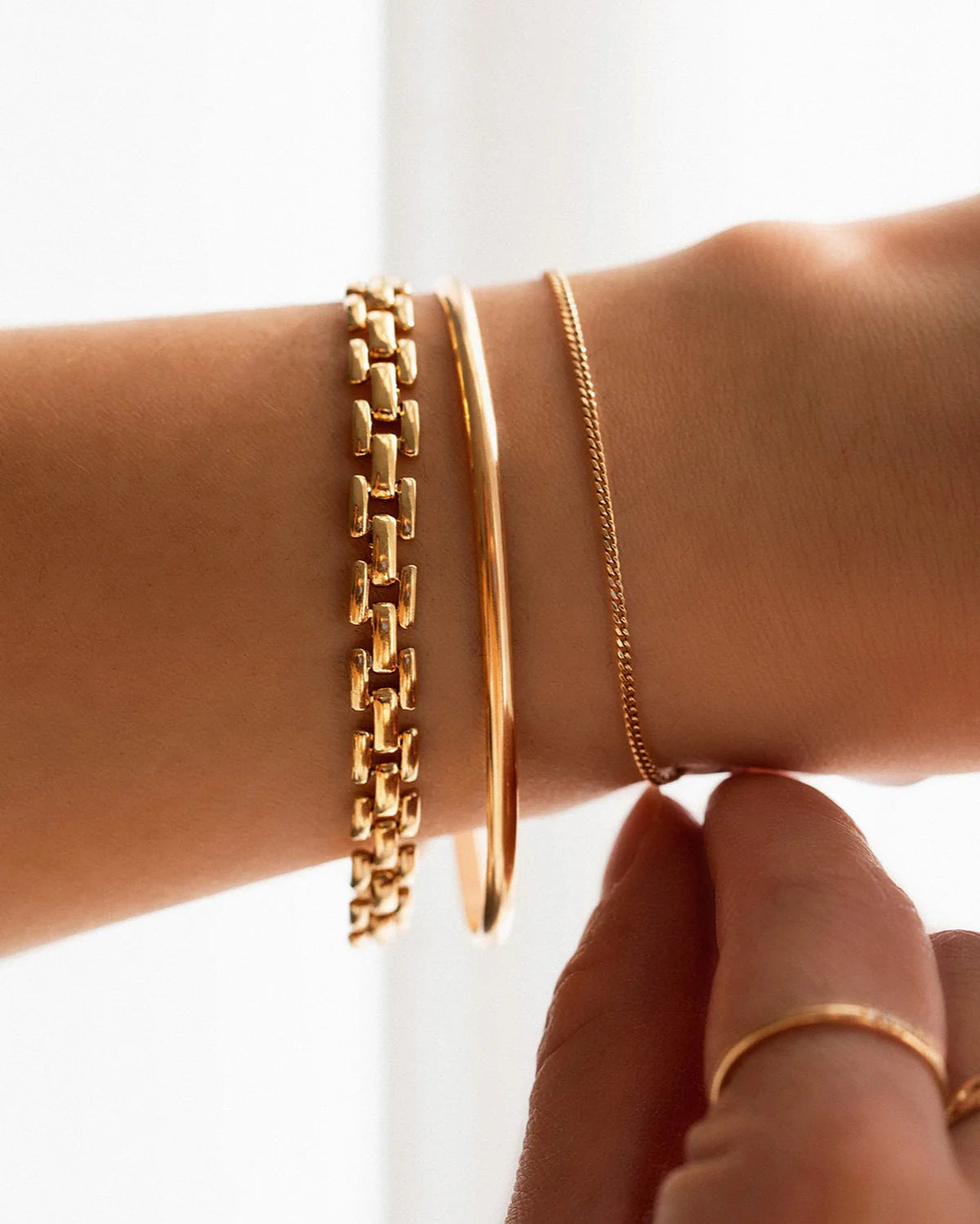 Leah Alexandra - Panther Chain Bracelet – Gold 6.5" -