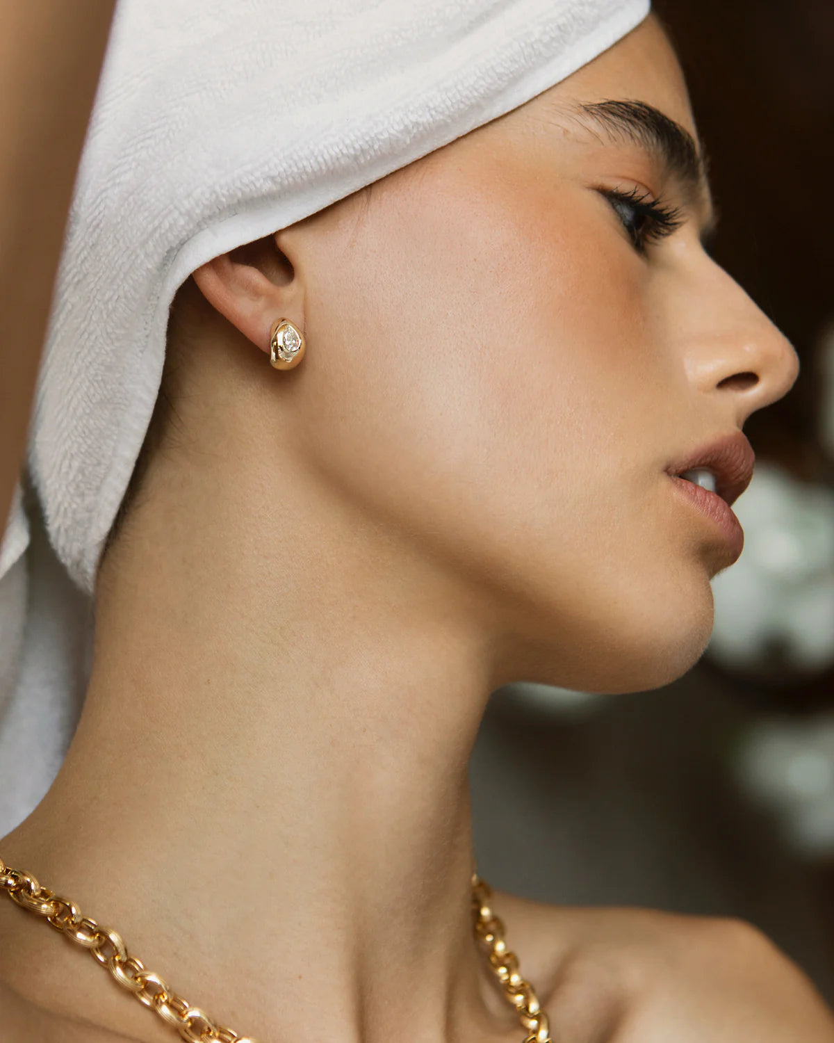 Leah Alexandra - Perfect Puff Earrings – Gold -