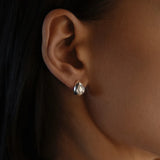 Leah Alexandra - Perfect Puff Earrings – Silver -