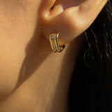 Ribbed Hoops – Gold