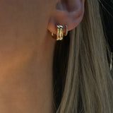 Ribbed Hoops – Gold