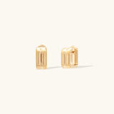 Ribbed Hoops – Gold