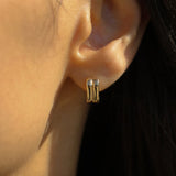 Ribbed Hoops – Gold