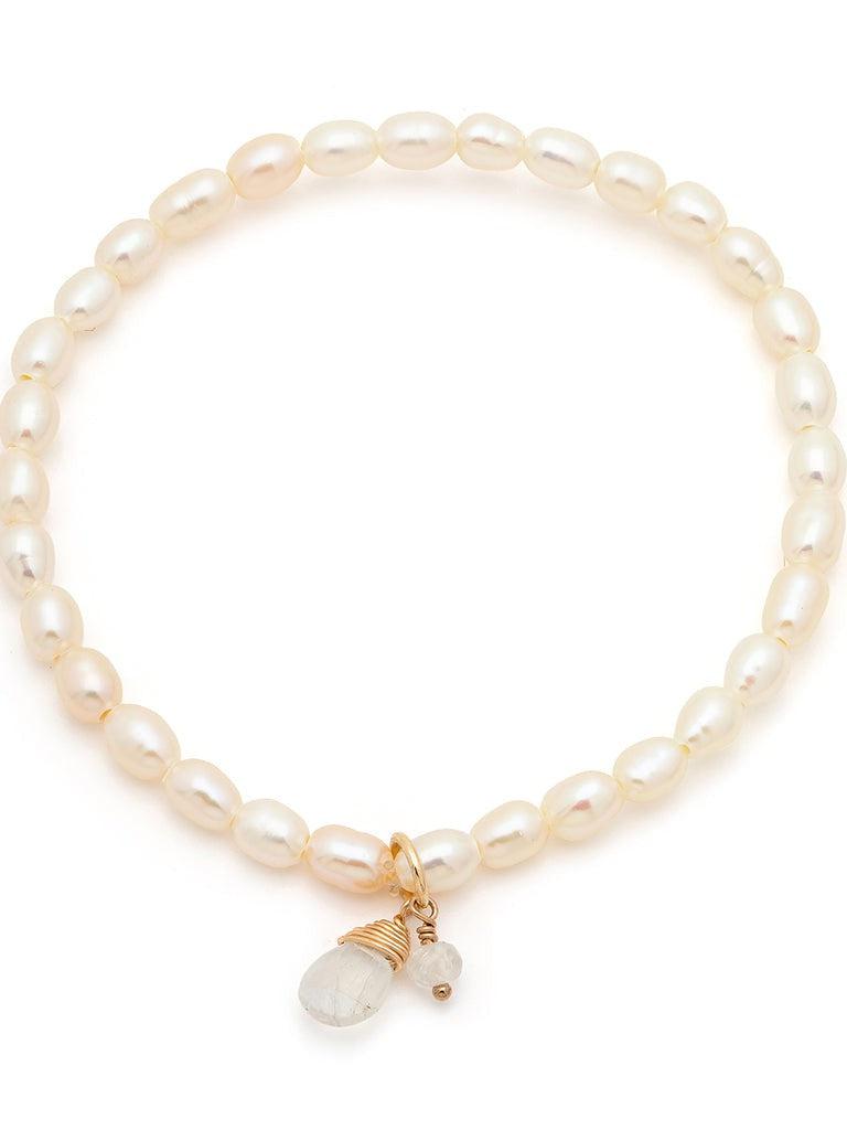 Leah Alexandra Social Mini Bracelet Pearl-Leah Alexandra-Sattva Boutique