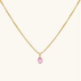 Sofia Slice Necklace – Pink Sapphire