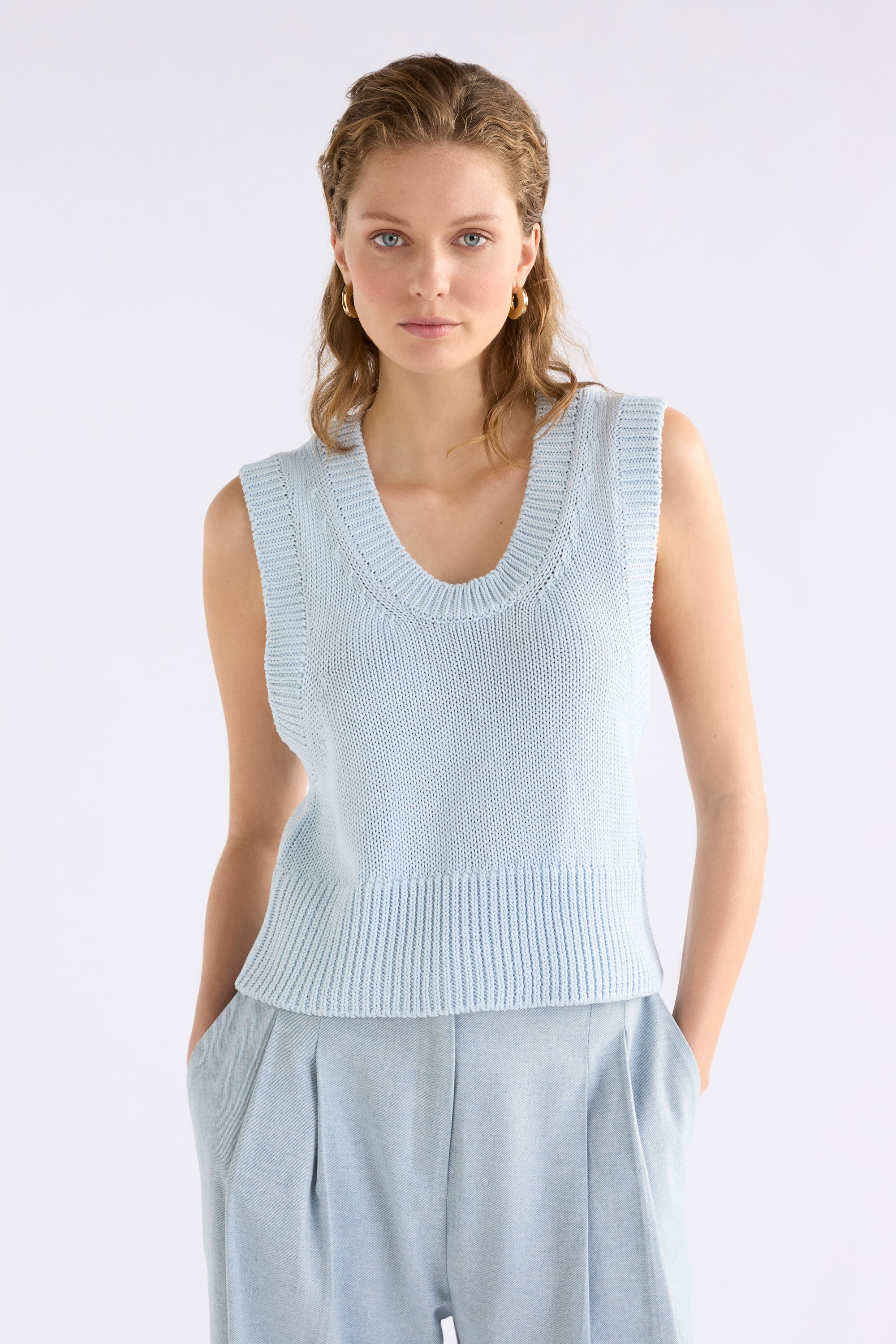 ELK - Mikkel Sweater Vest - Pearl Blue