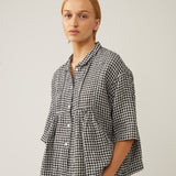 Naïf - Louison Gingham Blouse - Black White