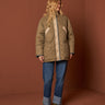 Indi & Cold - Tricolour Quilt Coat - Khaki