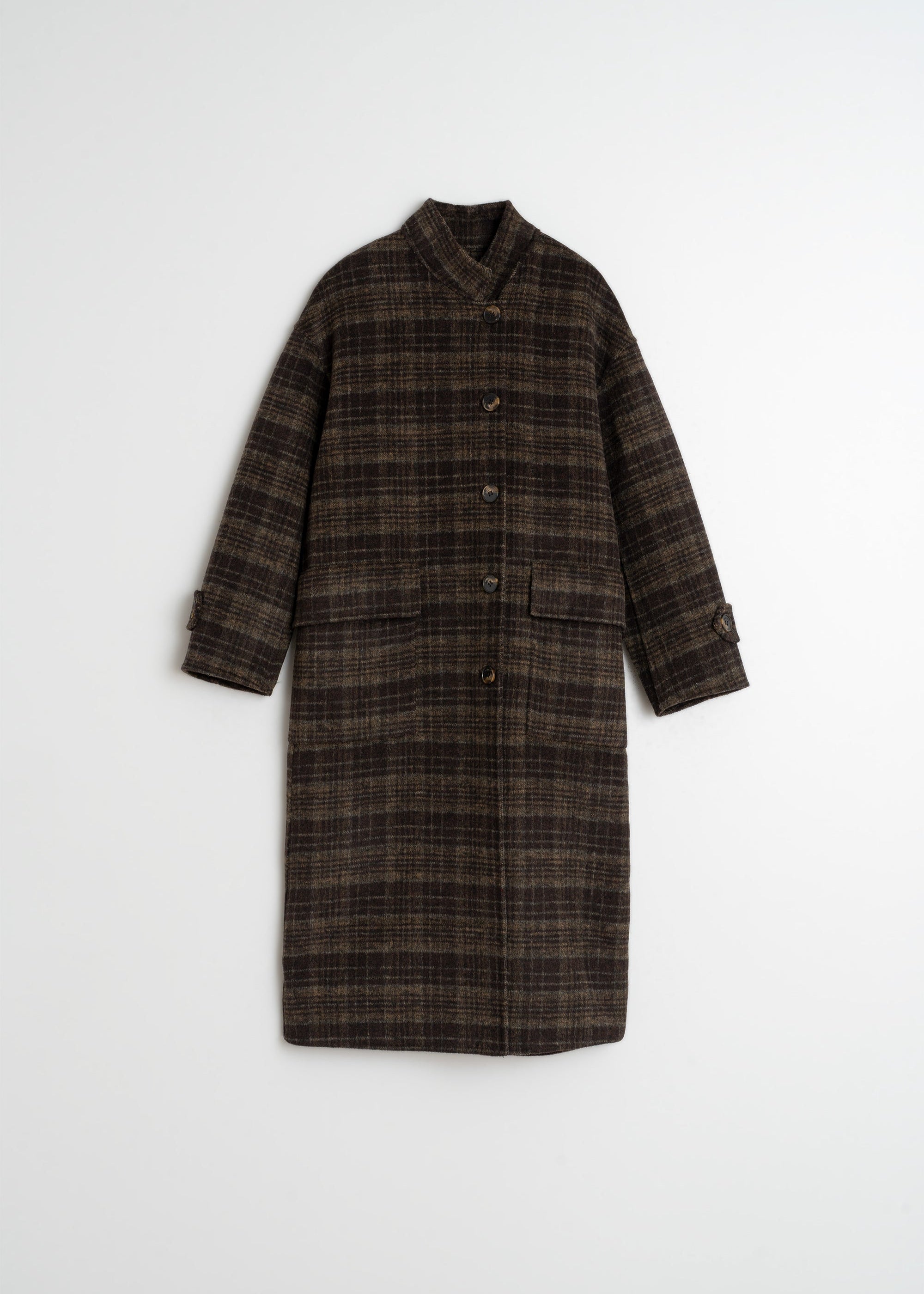 Indi & Cold - Wool Check Coat -