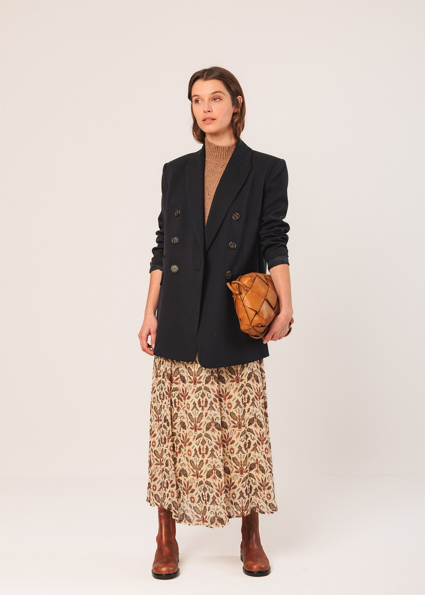 Indi & Cold - Double Breasted Blazer - Navy