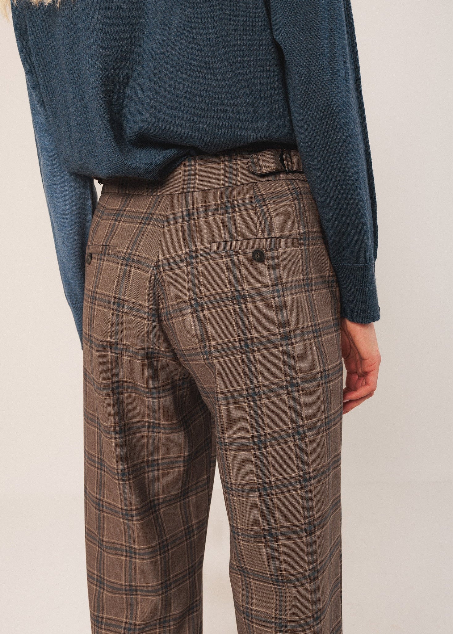Indi & Cold - Paty Straight Plaid Pant -