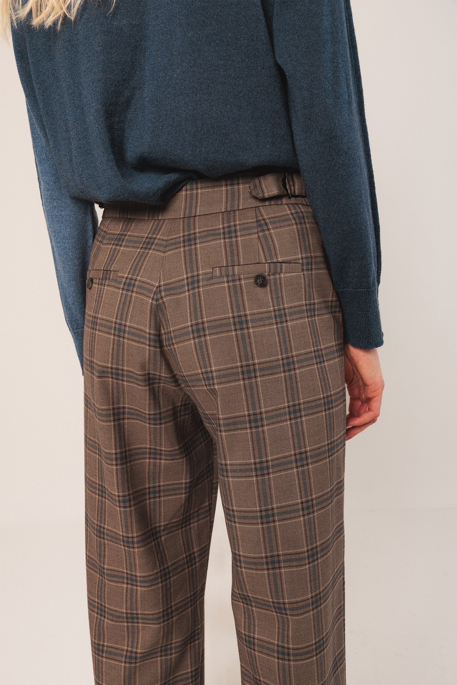 Indi & Cold - Paty Straight Plaid Pant -
