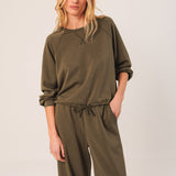 Indi & Cold - Adjustable Waist Sweatshirt - Mink