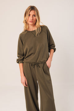 Indi & Cold - Adjustable Waist Sweatshirt - Mink