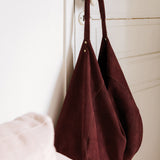 Indi & Cold - Split Leather Tote Bag – Garnet -