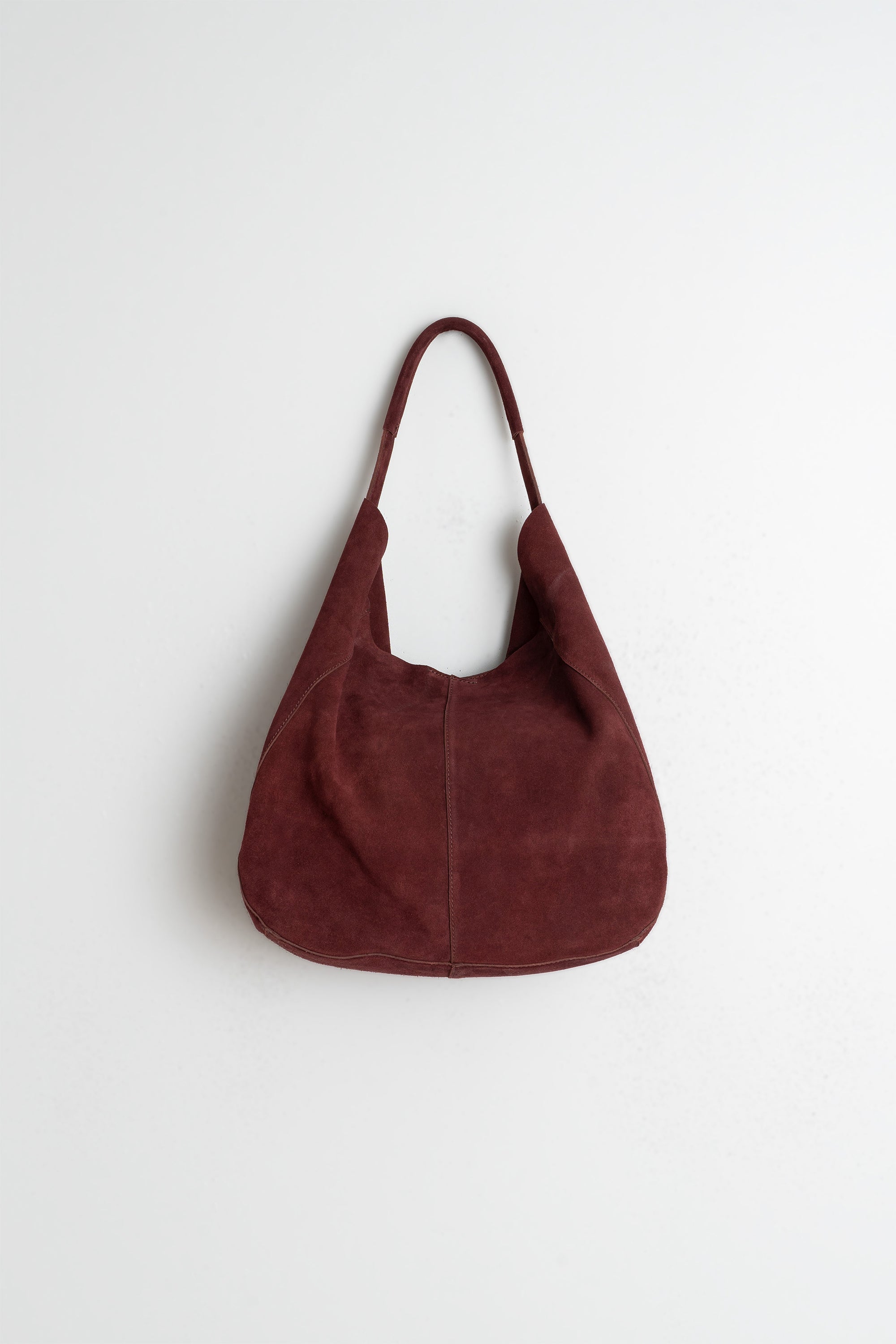 Indi & Cold - Split Leather Tote Bag – Garnet -
