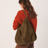 Indi & Cold - Split Leather Tote Bag – Khaki -