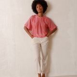 Indi & Cold - Fluorescent Pleated Blouse - Rosa Acido