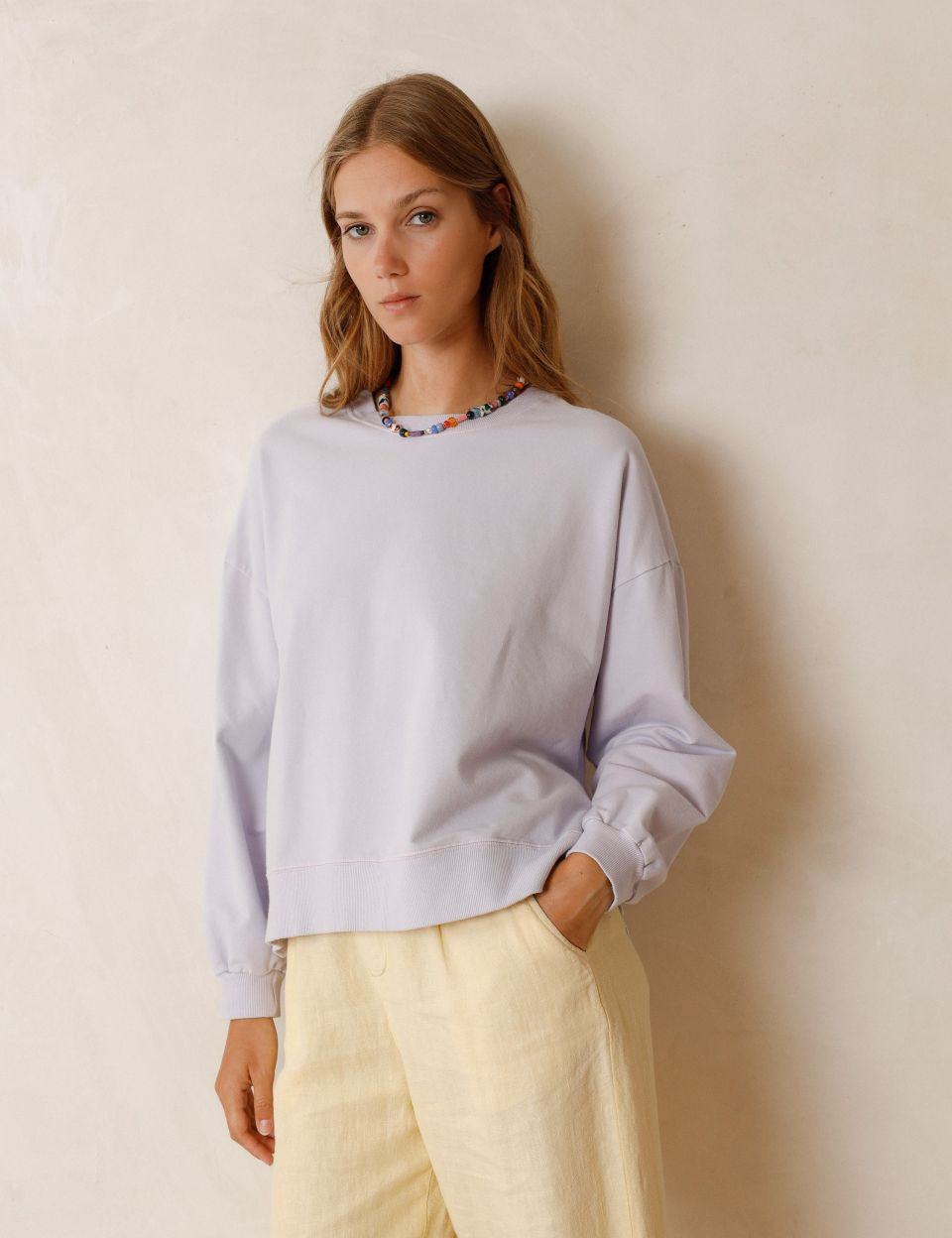 Basic Cotton Sweatshirt-Indi & Cold-Sattva Boutique