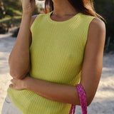 Indi & Cold - Knit Tank - Lime