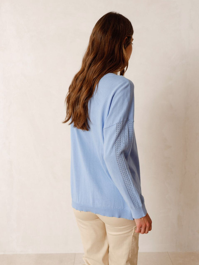 Detailed Sleeved Sweater-Indi & Cold-Sattva Boutique