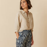 Linen Button Blouse