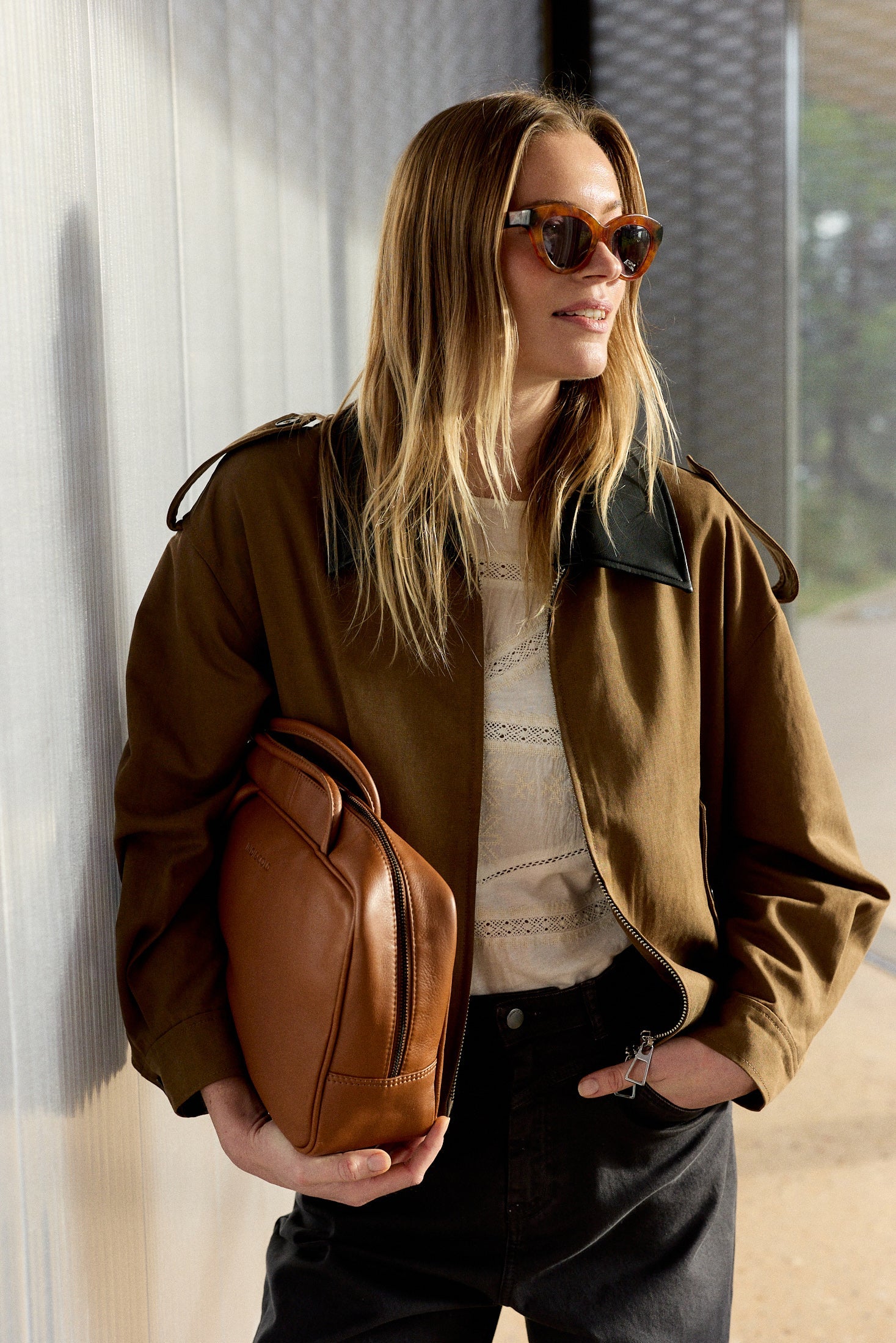 Indi & Cold - Lyocell Bomber Jacket -
