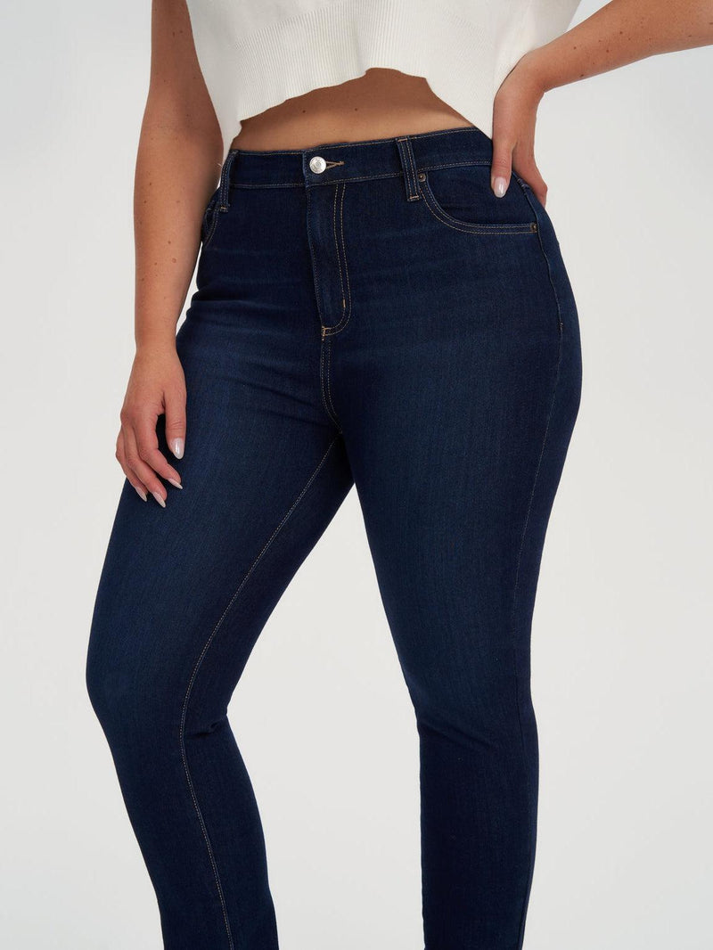 Dark Indie High-Rise Skinny-Yoga Jeans-Sattva Boutique