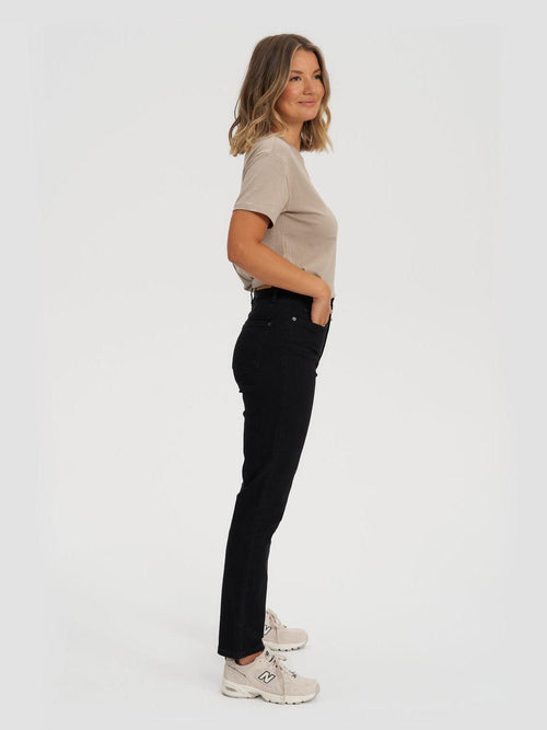 Black Raven High-Rise Slim Leg-Yoga Jeans-Sattva Boutique