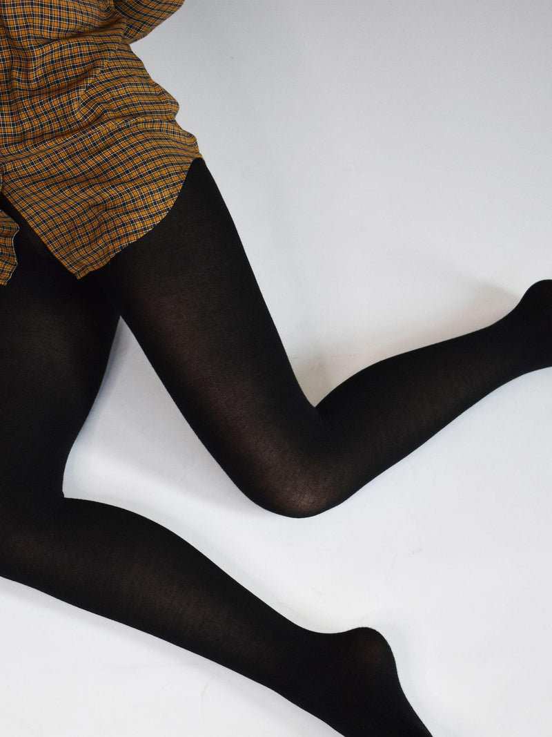 Black Cashmere Tights-Swedish Stockings-Sattva Boutique