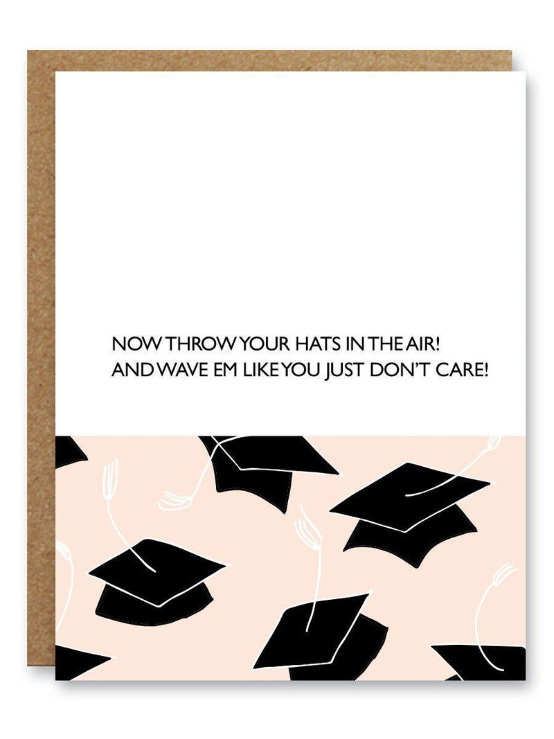 Hats in the Air Card (Graduation)-Boo to You-Sattva Boutique