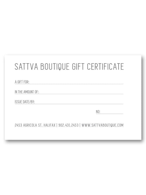 Gift Certificate-Sattva-Sattva Boutique