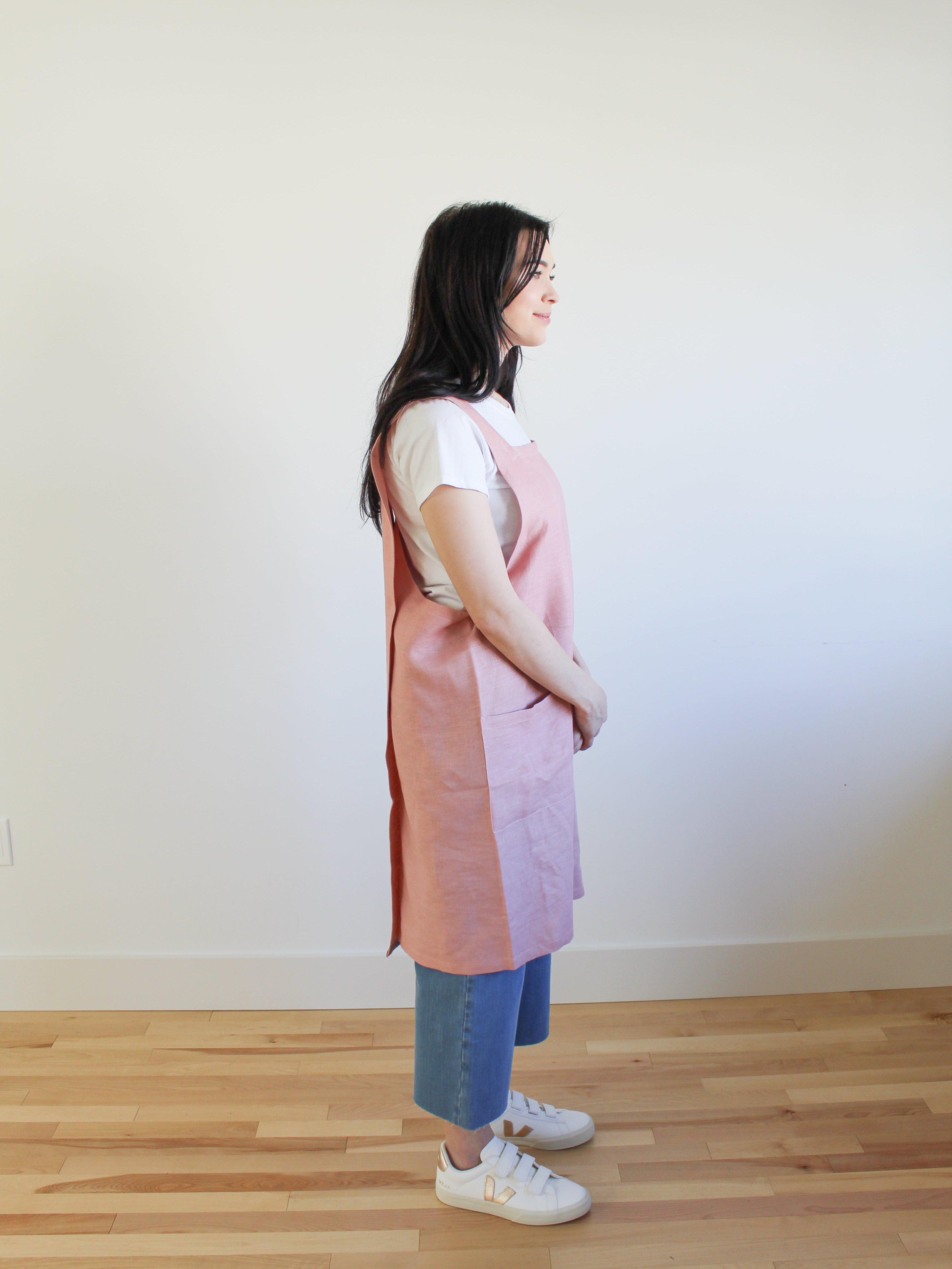 Sattva by Sarah - Cross Back Linen Apron -