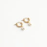 Wolf Circus - Pearl Hoops Small Gold -