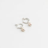 Wolf Circus - Pearl Hoops Small Silver -