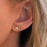Leah Alexandra - Rainbow Pave Studs - Multi Sapphire