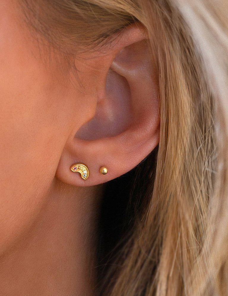 Rainbow Pave Studs-Leah Alexandra-Sattva Boutique