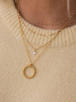 Sofia Slice Necklace Moonstone-Leah Alexandra-Sattva Boutique