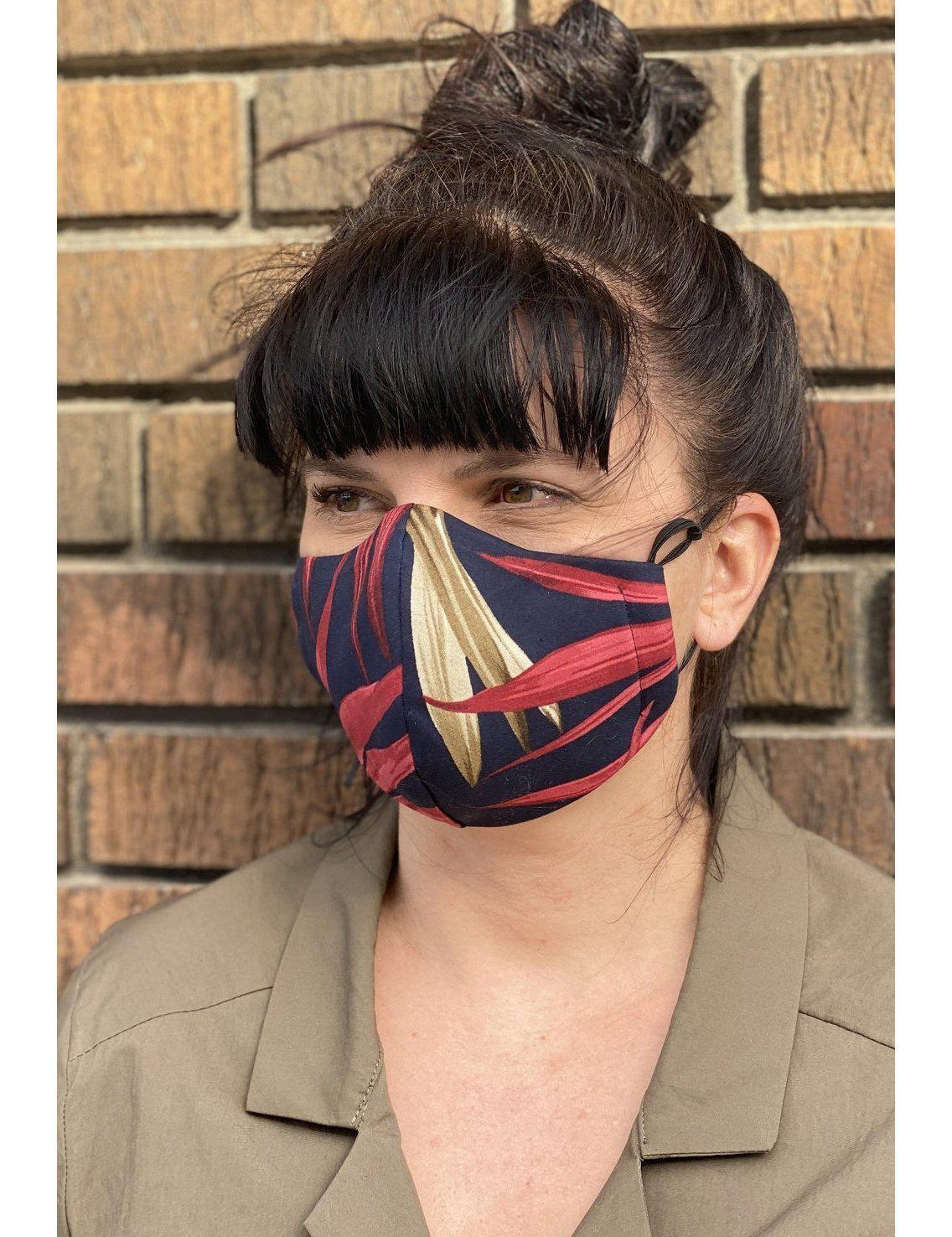 BODYBAG - Face Mask Tropical Navy -