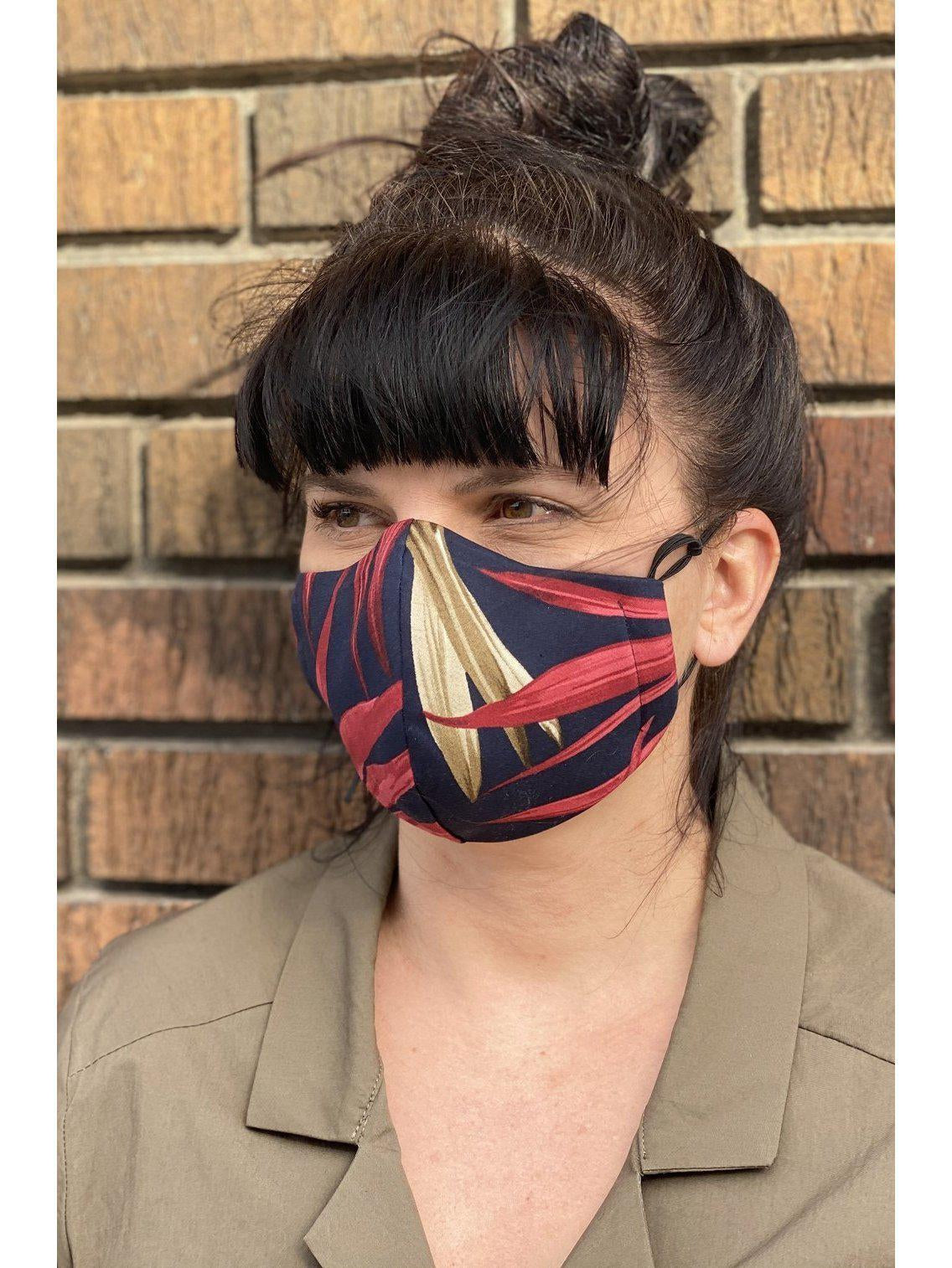 BODYBAG - Face Mask Tropical Navy -