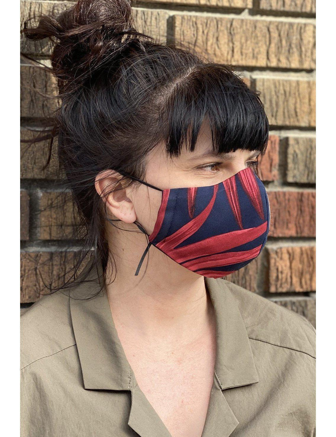 BODYBAG - Face Mask Tropical Navy -
