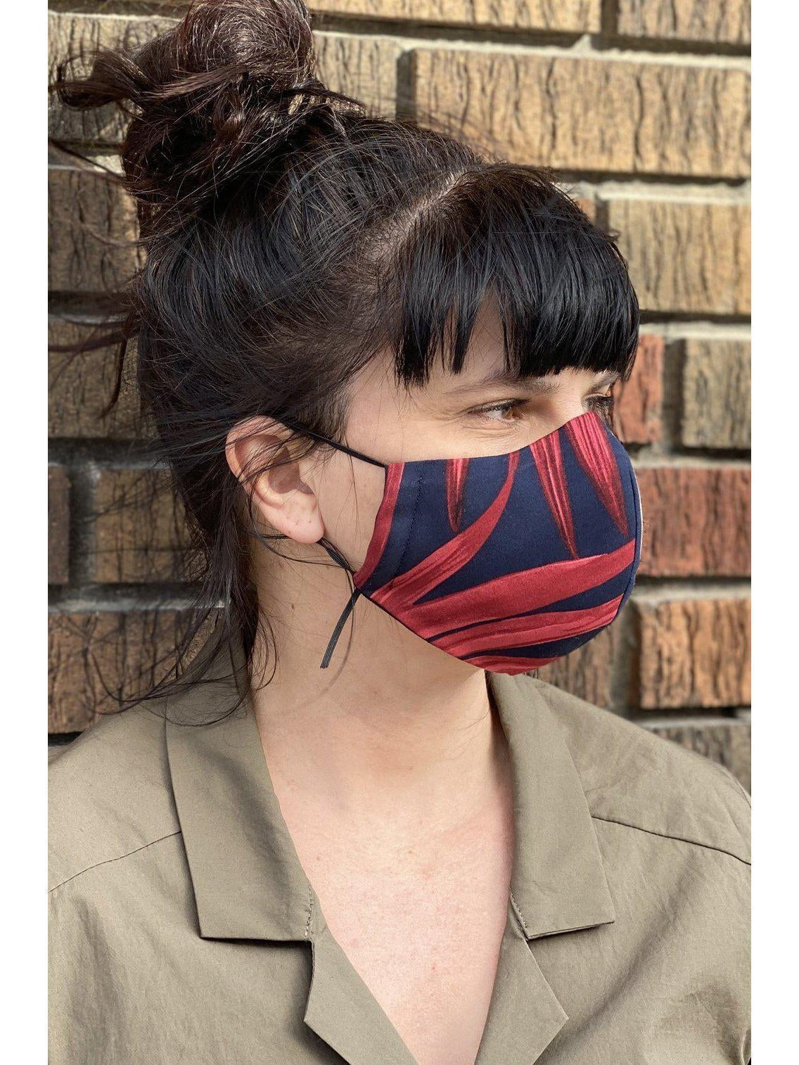 BODYBAG - Face Mask Tropical Navy -
