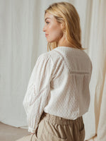 Cotton Embroidered Blouse-Indi & Cold-Sattva Boutique